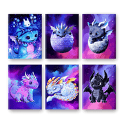 Tiny Dragons Fantasy Set - Paint by Numbers Kit