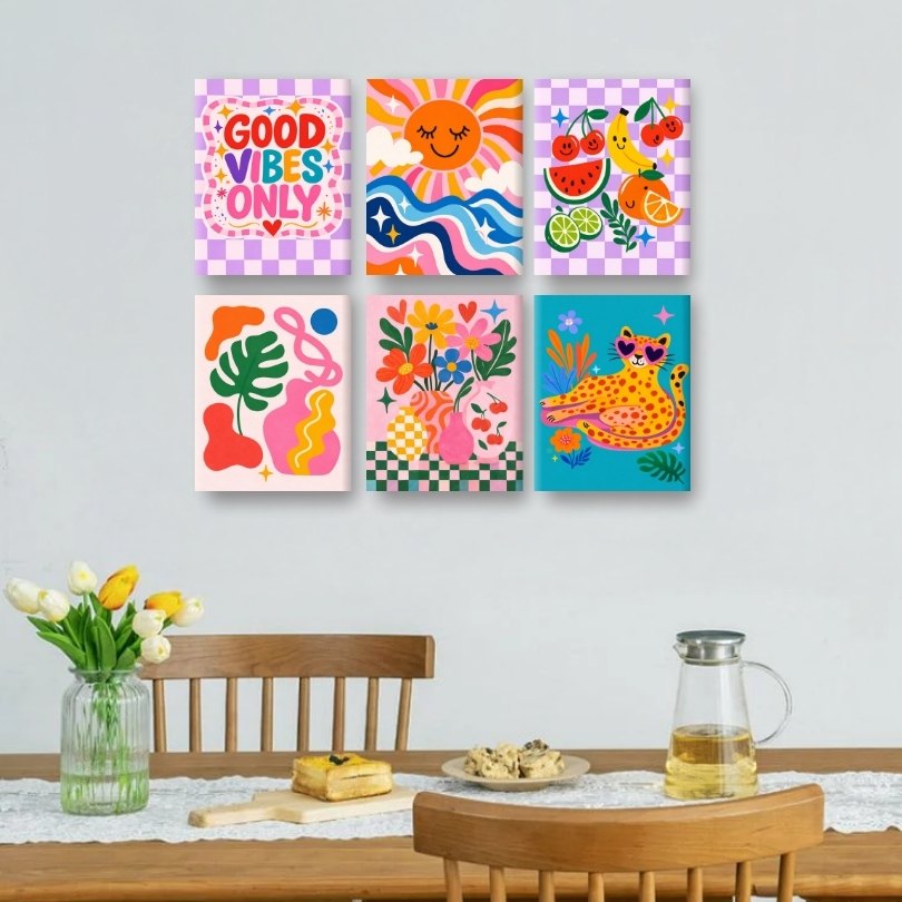 6 Mini Paintings - Uplifting Vibes Set - Detail 2