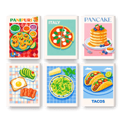 6 Mini Paintings - Tasty Favorites - Paint by Numbers Kit