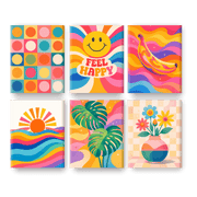 Rainbow Retro Mini Masterpieces - Paint by Numbers Kit