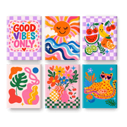 6 Mini Paintings - Uplifting Vibes Set - Paint by Numbers Kit