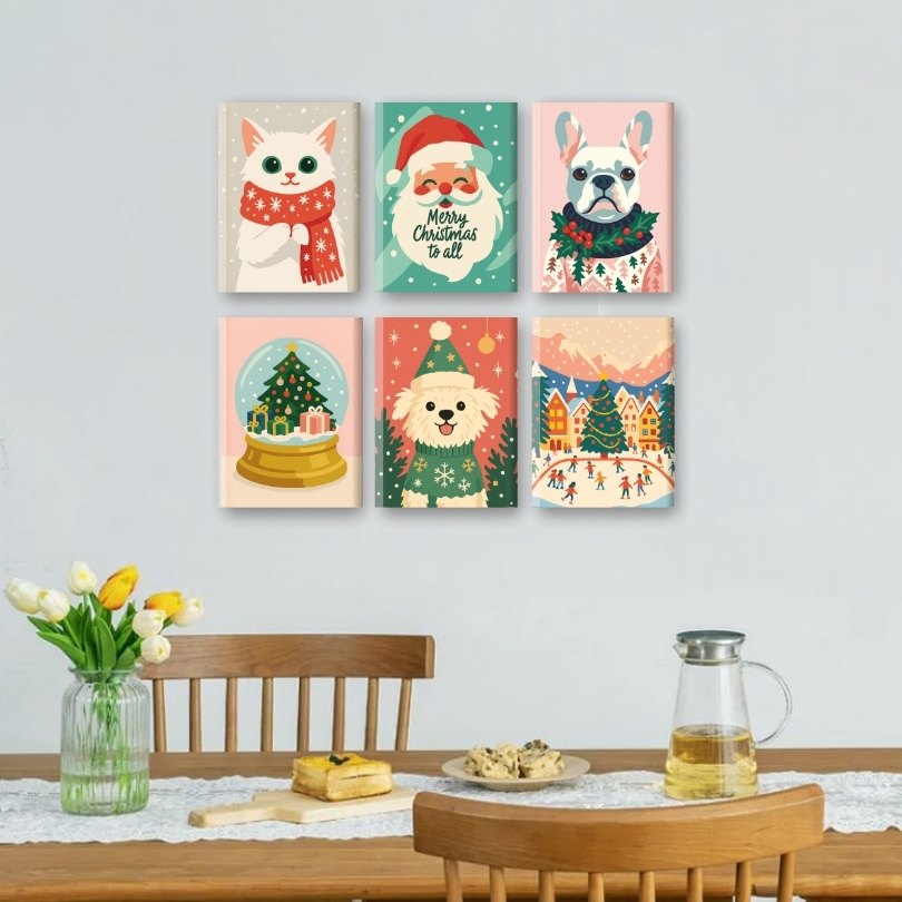 6 Mini Cozy Christmas Scenes - Detail 2
