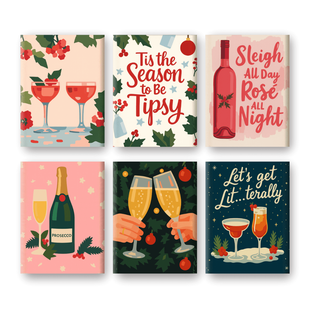 Tipsy Holiday Cheers Mini Set - Paint by Numbers Kit