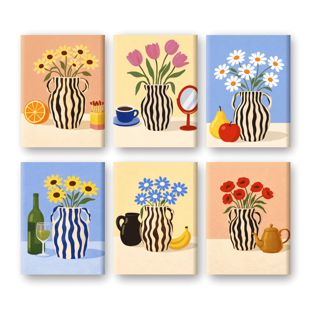 Blooming Vases & Floral Art - Paint by Numbers Kit