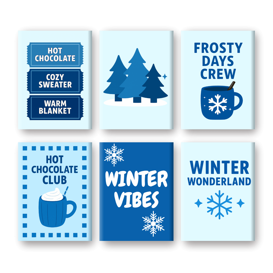 Cool Winter Wonderland Mini Paintings - Paint by Numbers Kit