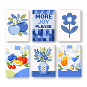 Blue Sip & Fruit Joy Mini Set - Paint by Numbers Kit