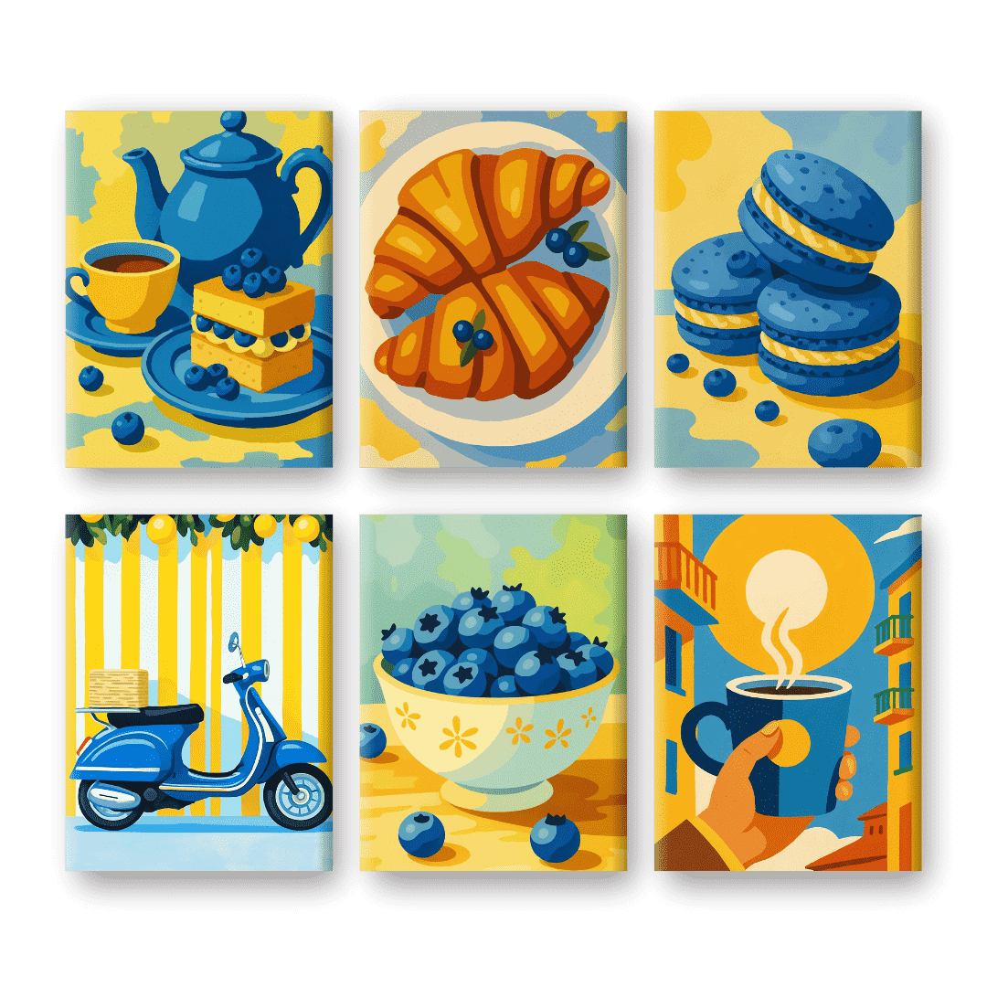 Blueberry Bliss & French Treats - Paint by Numbers Kit
