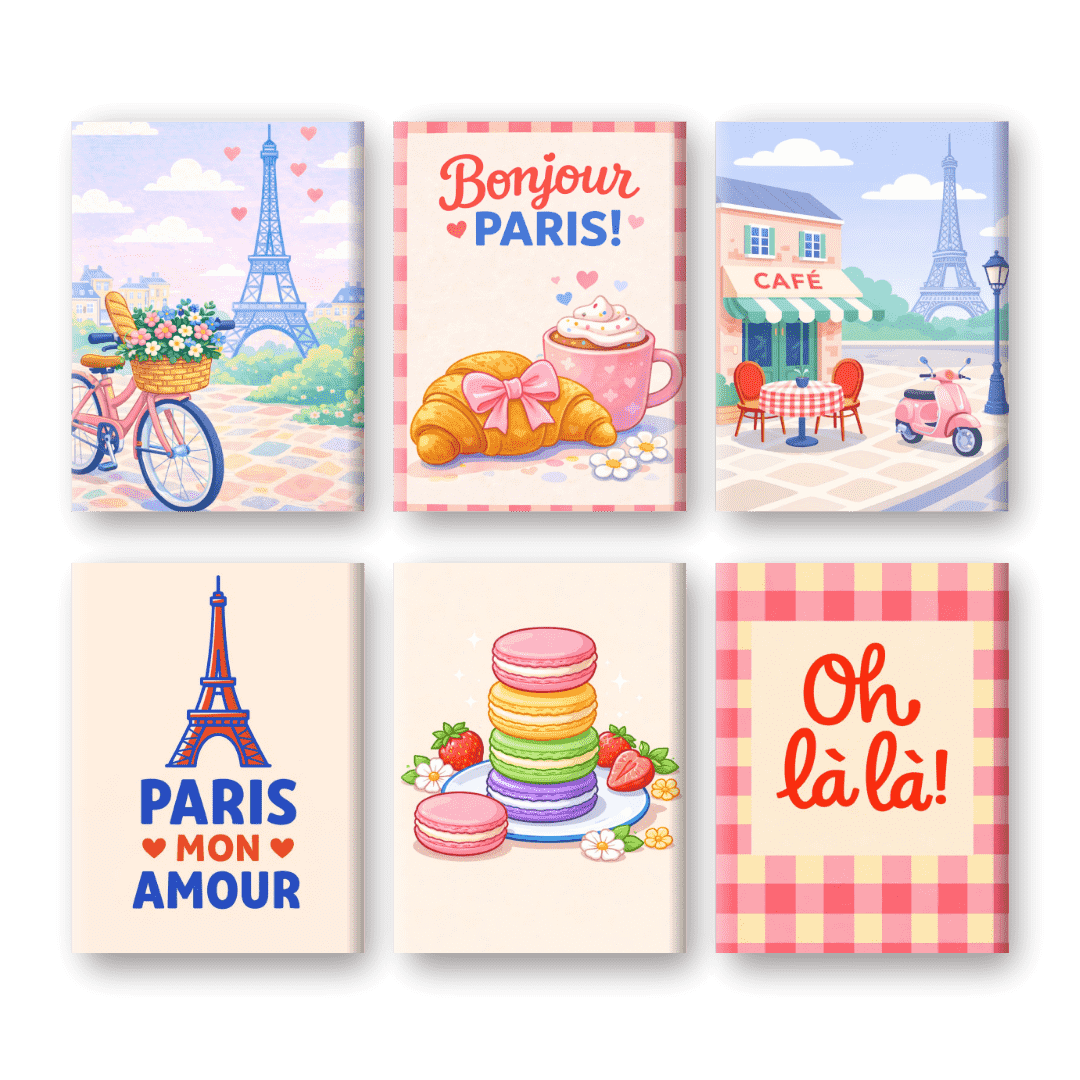 Charming Parisian Moments Mini Set - Paint by Numbers Kit