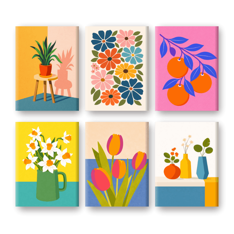 Floral & Foliage Mini Set - Paint by Numbers Kit