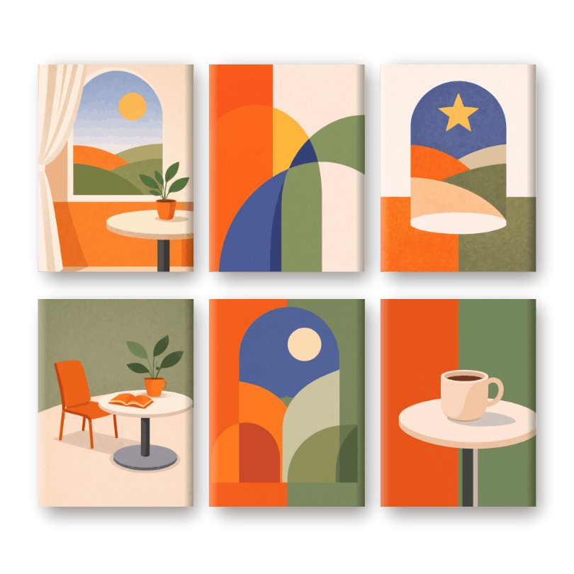 Calm Geometric Horizons - Paint by Numbers Kit