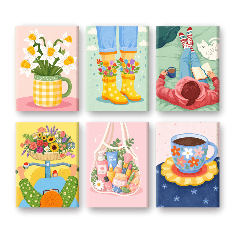 Cozy Moments Mini Set - Paint by Numbers Kit