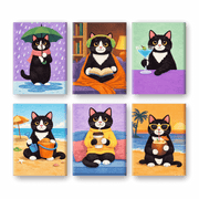 Cats in Paradise Mini Paintings - Paint by Numbers Kit