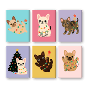 Festive Bulldog Mini Art Collection - Paint by Numbers Kit