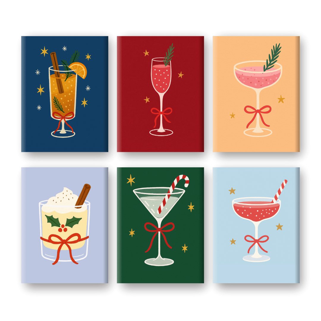 Festive Cheers: Christmas Cocktails - Paint by Numbers Kit