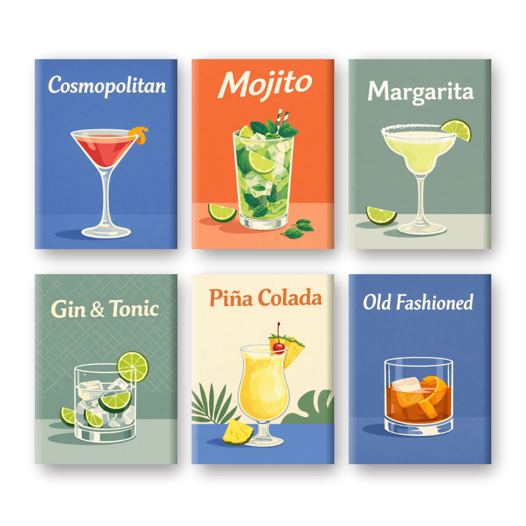 Colorful Cocktail Collection - Paint by Numbers Kit