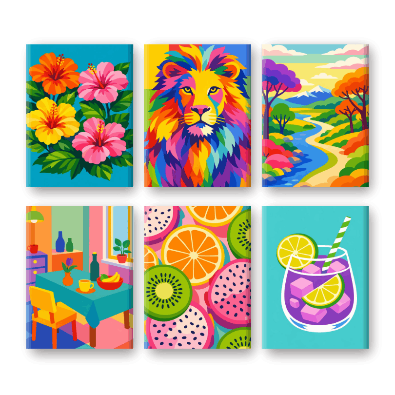Colorful Explosion Mini Set - Paint by Numbers Kit
