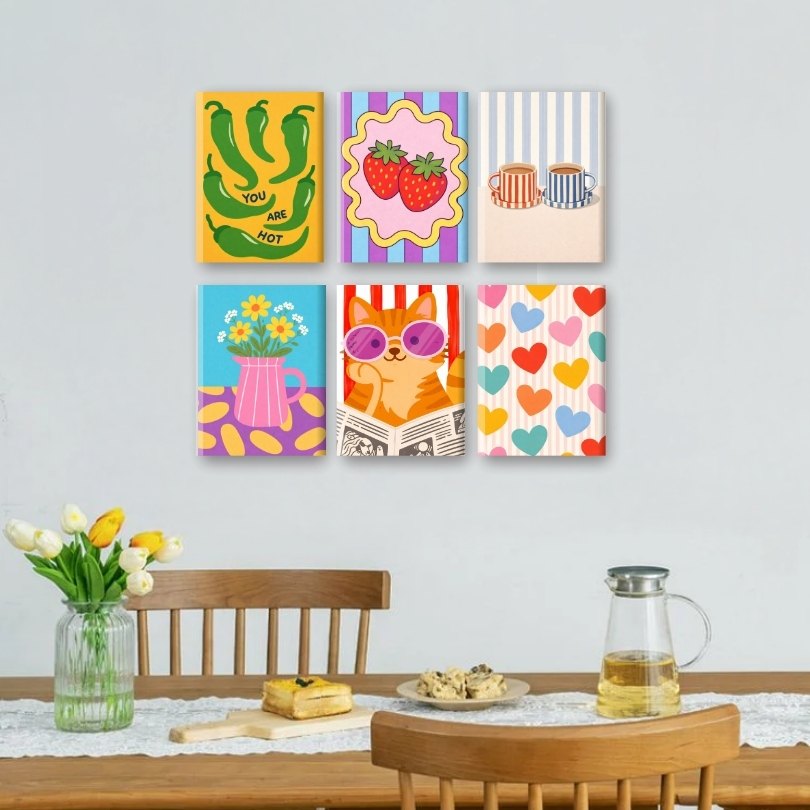6 Mini Paintings - Colorful Mood Boost - Detail 2