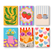 6 Mini Paintings - Colorful Mood Boost - Paint by Numbers Kit