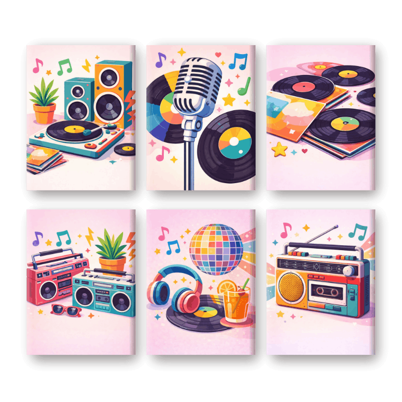 Colorful Melodies & Music Vibes - Paint by Numbers Kit