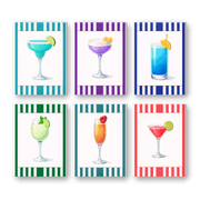 Colorful Stripes & Cocktails - Paint by Numbers Kit