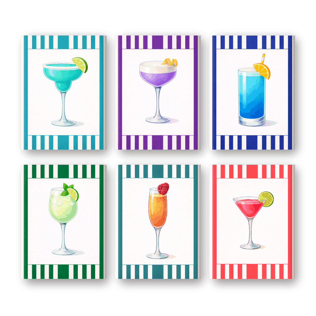 Colorful Stripes & Cocktails - Paint by Numbers Kit