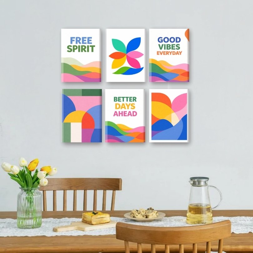 Abstract Rainbow Harmony Set - Detail 2