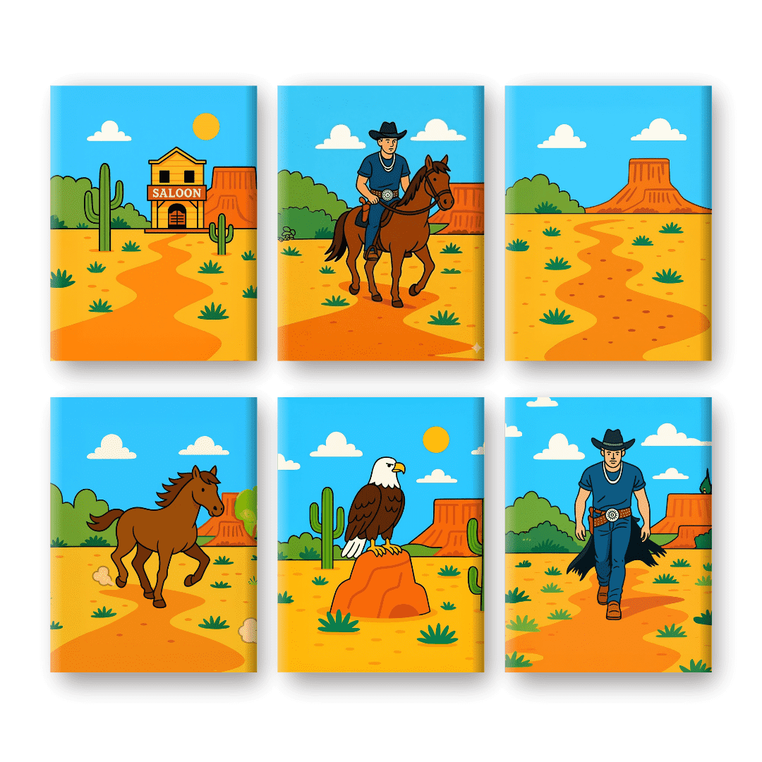 Wild West Mini Adventures - Paint by Numbers Kit