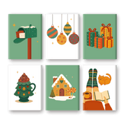 Cozy Christmas Ornaments Mini Set - Paint by Numbers Kit