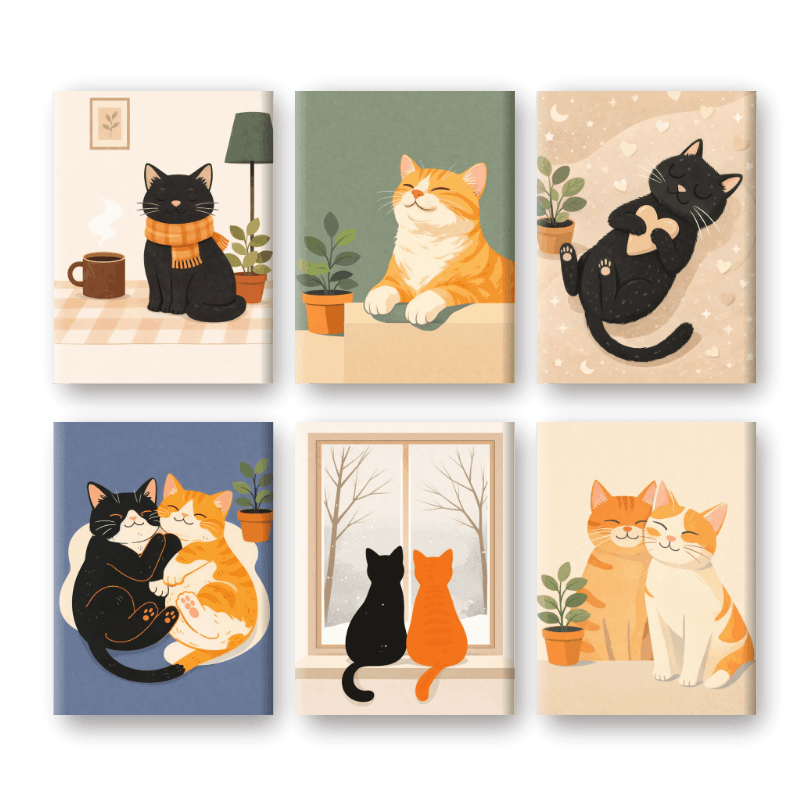 Cozy Cats Collection - Paint by Numbers Kit
