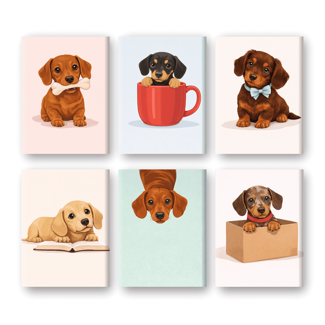 Playful Sausage Dog Parade - Paint by Numbers Kit