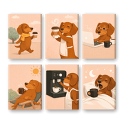 Dachshund Coffee Break Collection - Paint by Numbers Kit