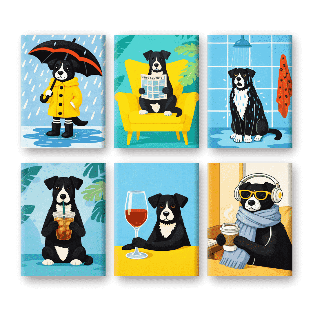 Dog Days & Cozy Moments Mini Set - Paint by Numbers Kit
