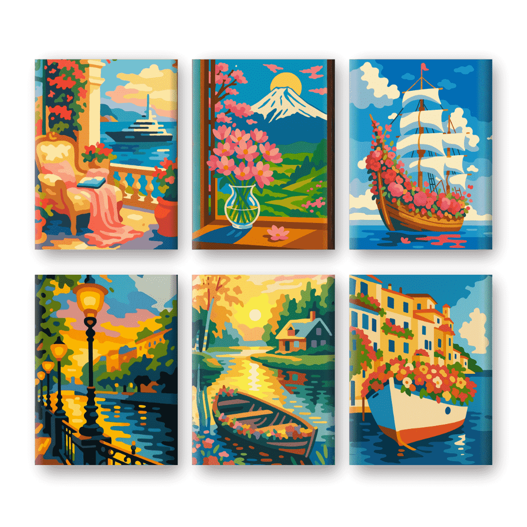 Dreamy Travel Landscapes - Paint by Numbers Kit