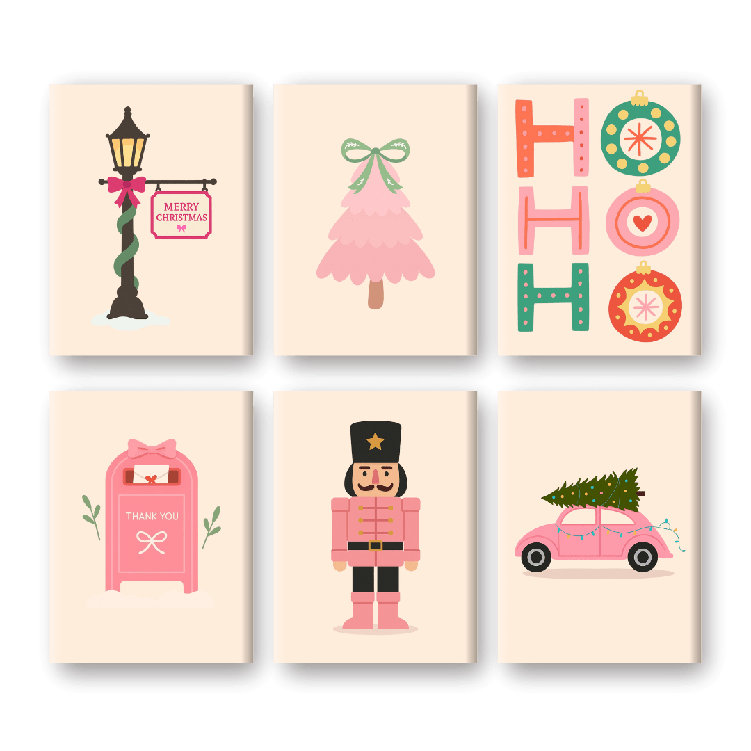 Pink Christmas Magic - Paint by Numbers Kit