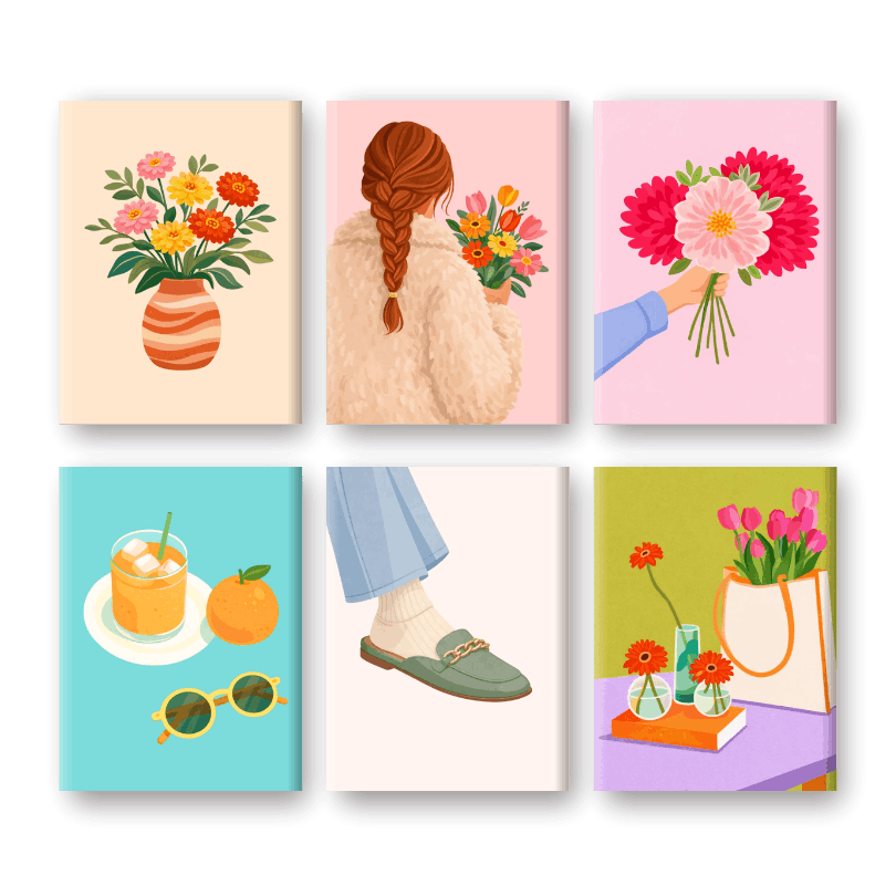 Flowers & Fashion in Bloom - Paint by Numbers Kit