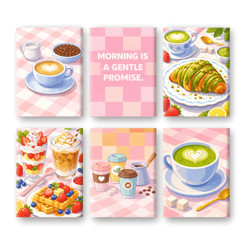 Morning Bliss Breakfast Set - Paint by Numbers Kit