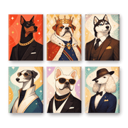 Distinguished Pooch Portraits Mini Set - Paint by Numbers Kit