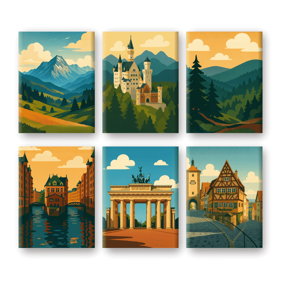 German Scenic Horizons - Paint by Numbers Kit