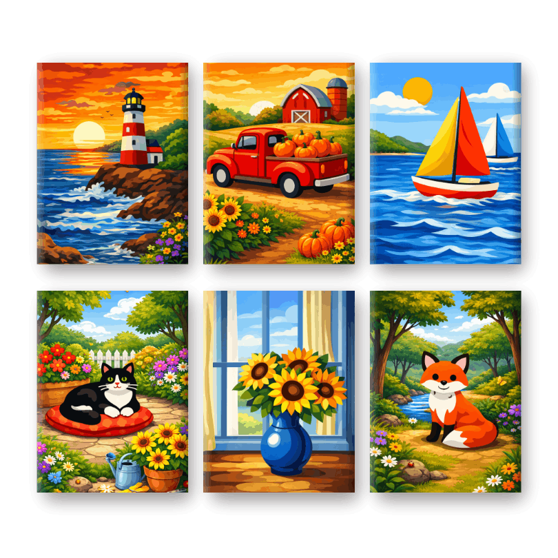 Scenic Horizons Mini Paintings - Paint by Numbers Kit