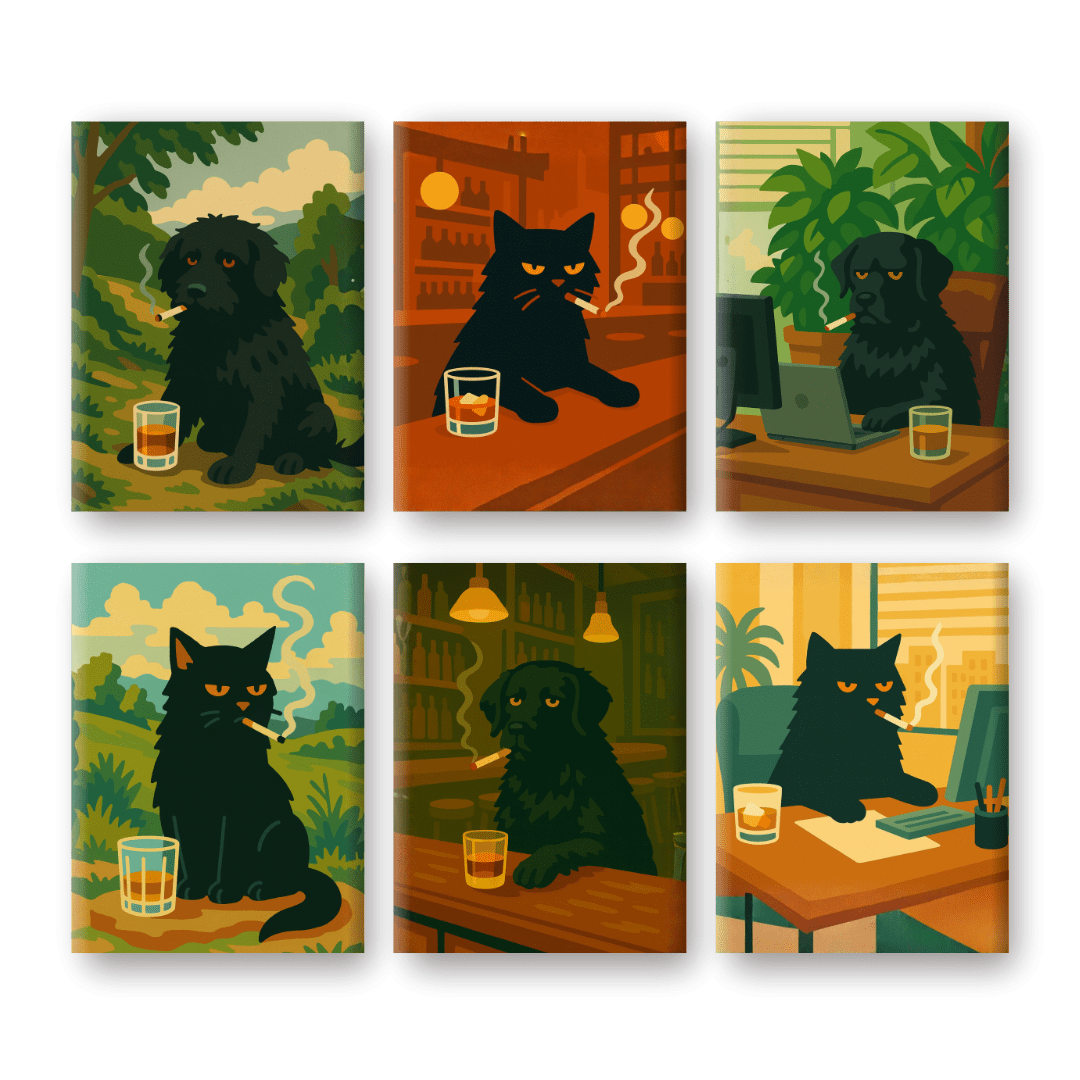 Grumpy Pets Duo - Paint by Numbers Kit