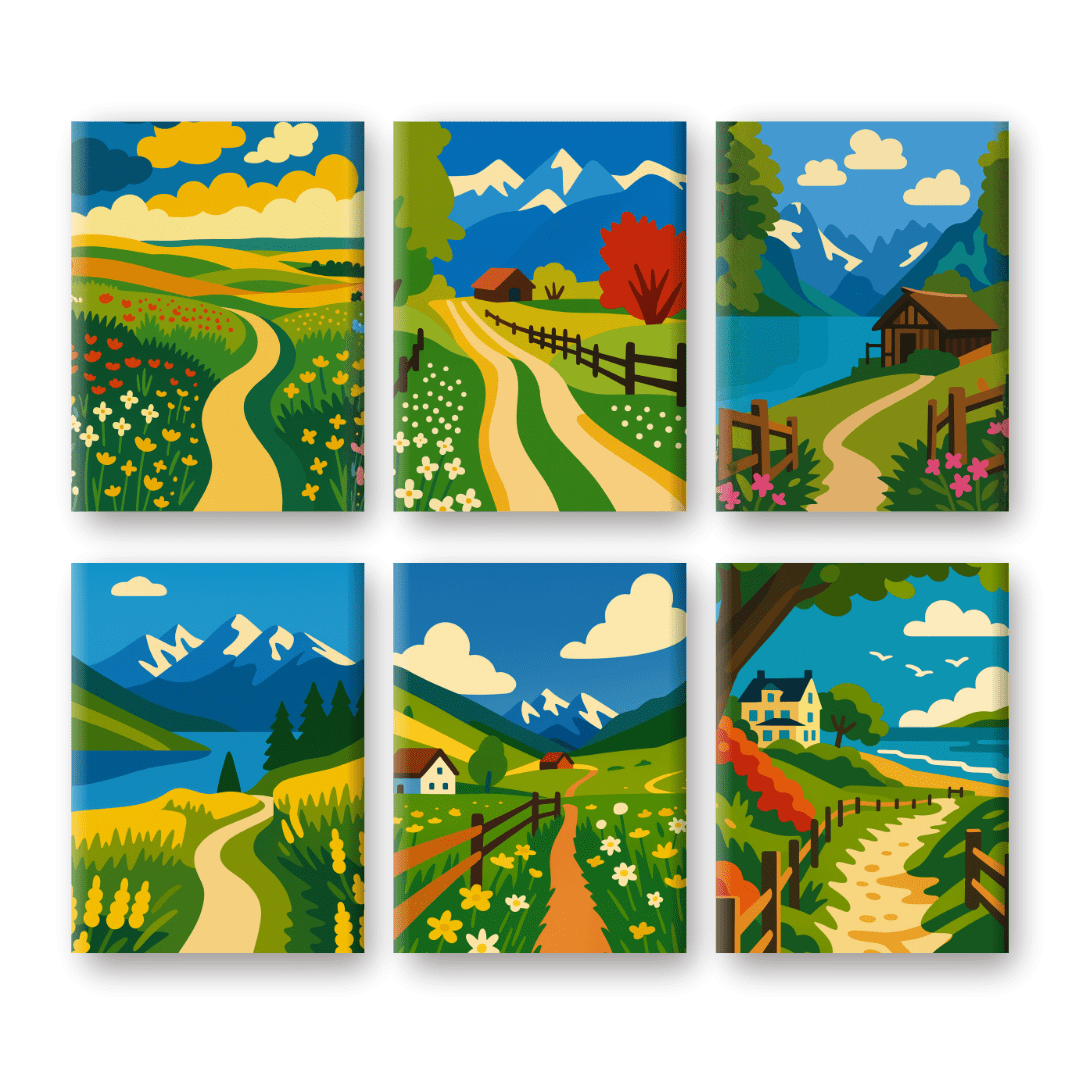 Serene Landscapes Mini Collection - Paint by Numbers Kit