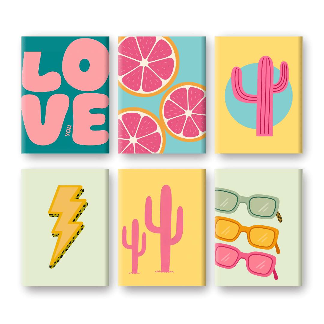 Retro Cactus & Lightning - Paint by Numbers Kit