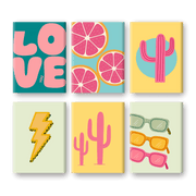 Retro Cactus & Lightning - Paint by Numbers Kit