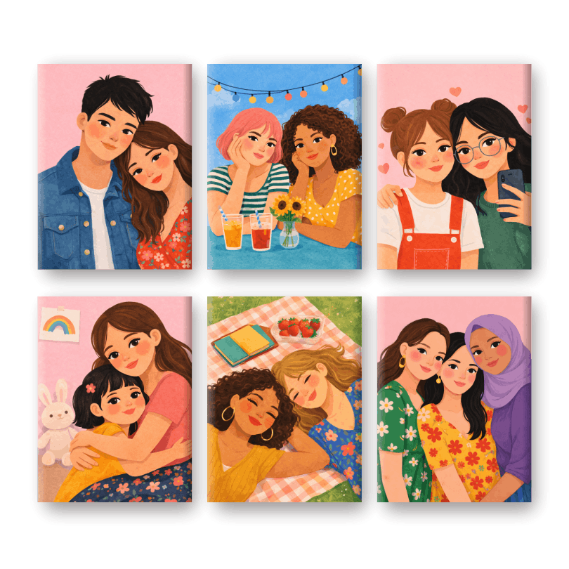 Cherished Moments | Mini Paintings Set - Paint by Numbers Kit