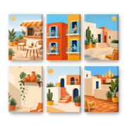 Mediterranean Village Mini Set - Paint by Numbers Kit