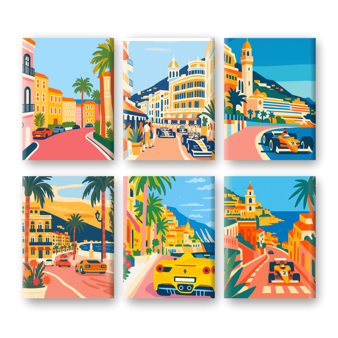 Vivid Motorscape Mini Art - Paint by Numbers Kit