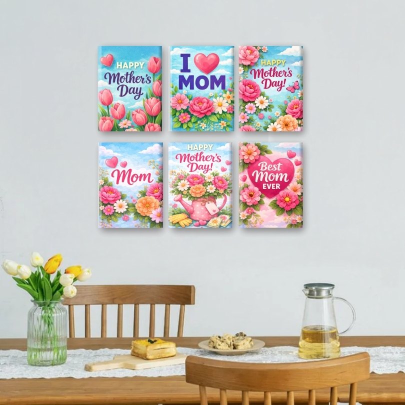 6 Mini Paintings - Mother's Day Blooms - Detail 2