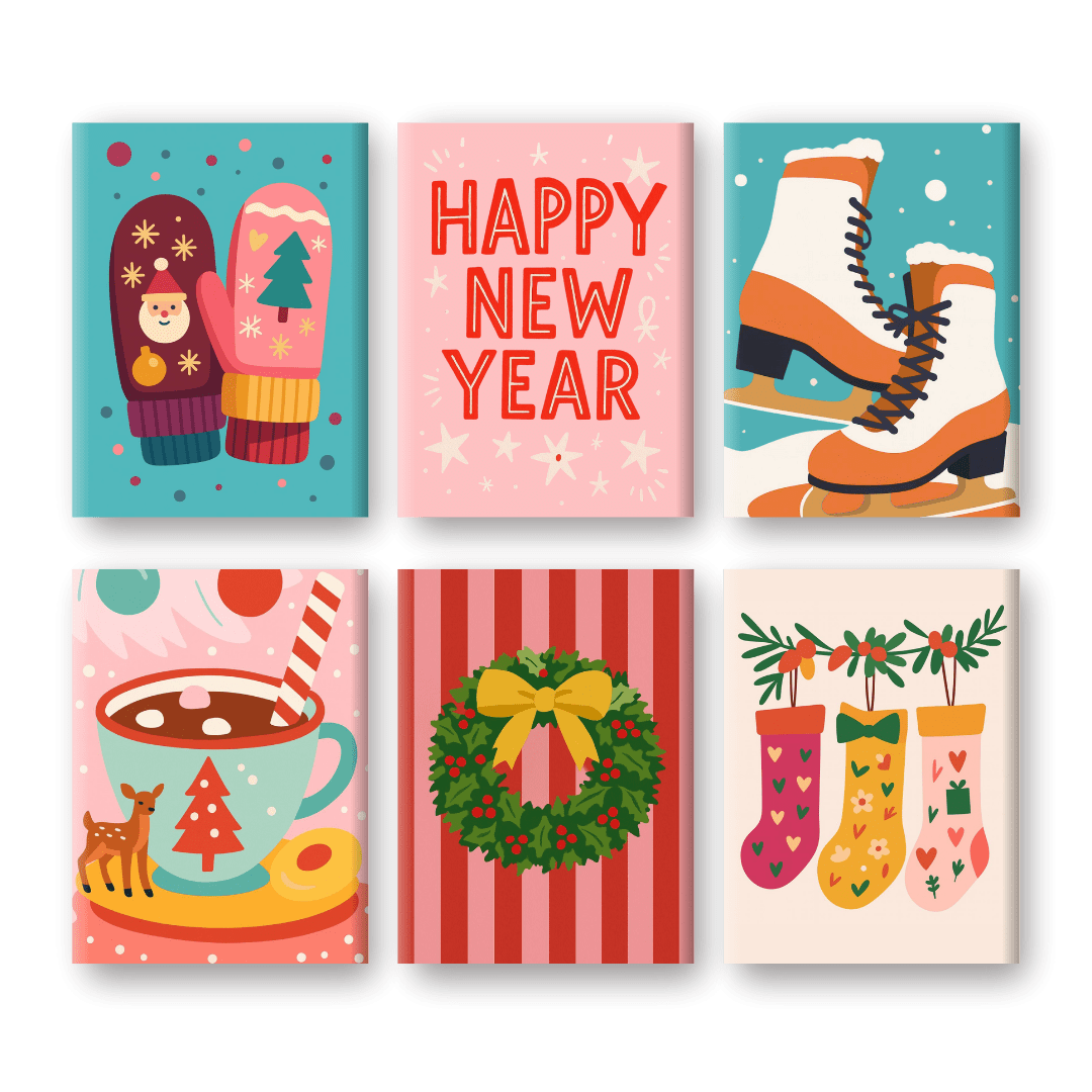 Festive Holiday Mini Set - Paint by Numbers Kit