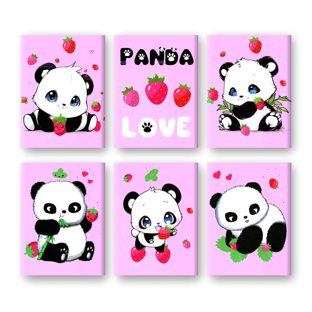 Panda & Berries Playtime - Paint by Numbers Kit