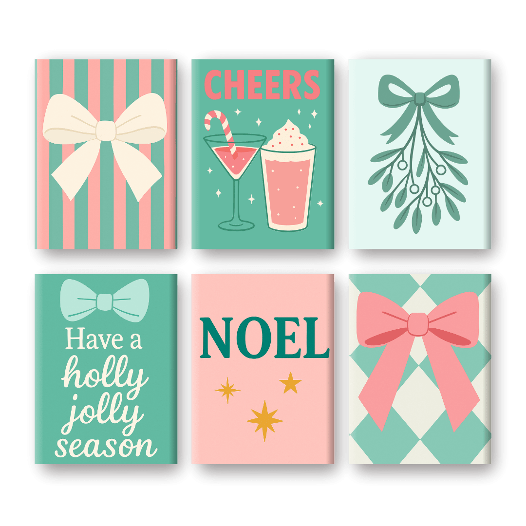 Whimsical Pastel Christmas Mini Set - Paint by Numbers Kit